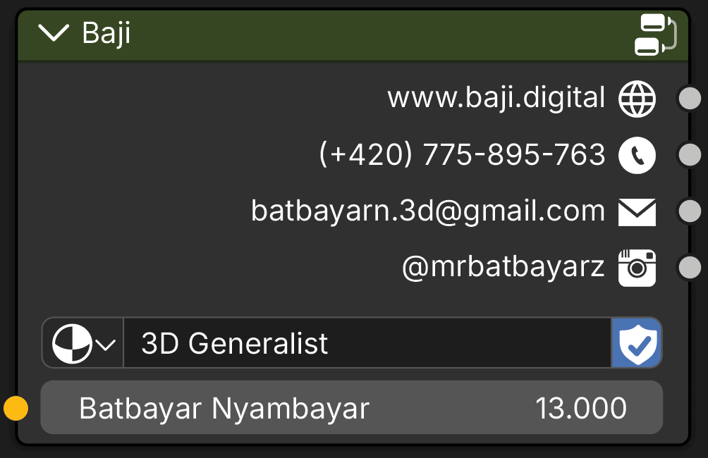 Baji Business Card Front
